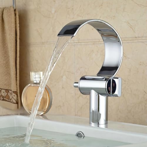 Mitigeur cascade de salle de bain en laiton design moderne - 5
