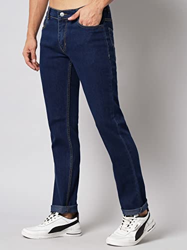 Image of STUDIO NEXX Men's Regular Fit Jeans|Stretchable Mid Rise Denim |Contrast Detailed Stitch