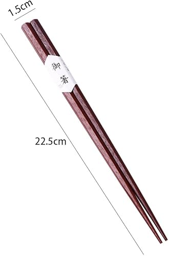 Miniatura 2 de Palillos de madera de estilo chino, palillos hexagonales de madera natural, palillos de madera para sushi de comida rápida, juego de utensilios de