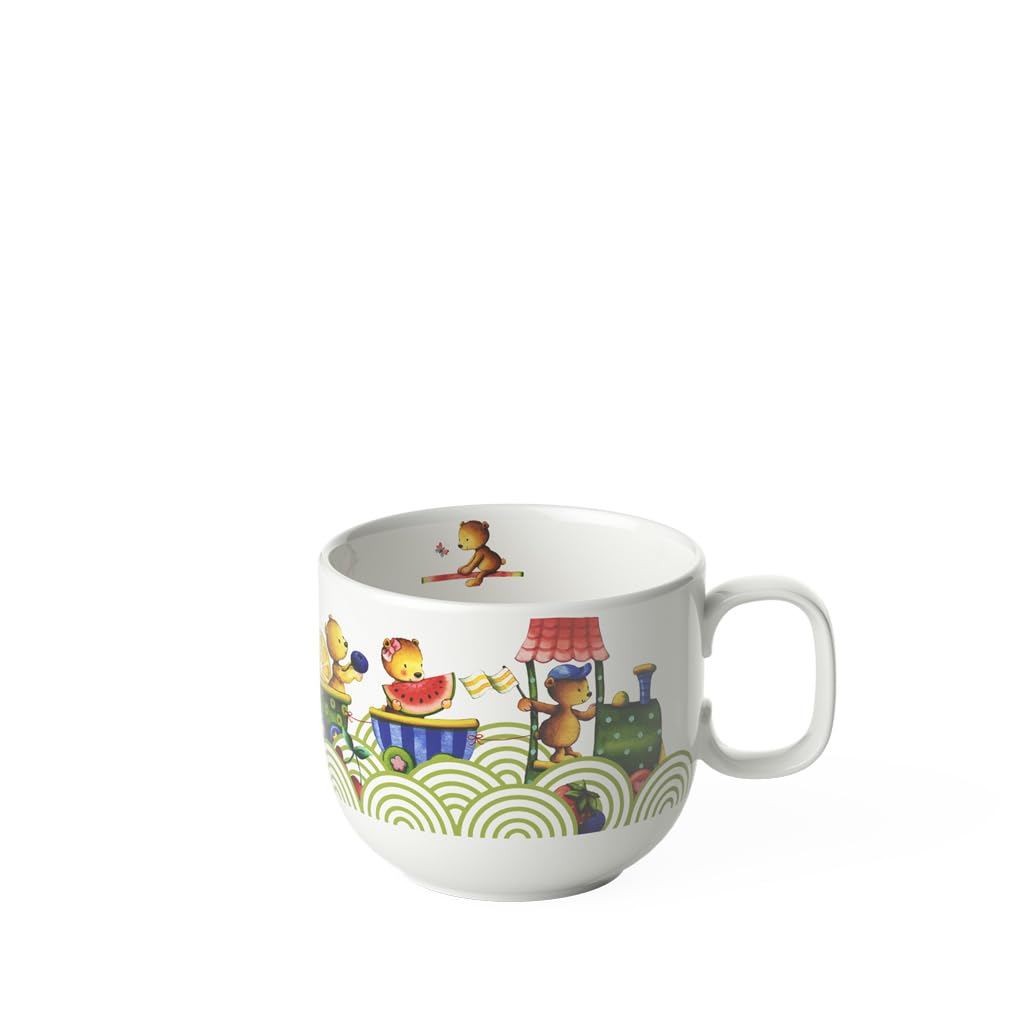 Villeroy and Boch Hungry as a Bear Children's Mug with Handle, Premium Porcelain, White/Coloured, 180 ml