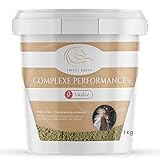 PRINCE EQUIN - COMPLEXE PERFORMANCE - Complément nutritionnel Cheval - Seau 1 kg - Fenugrec, Chlorelle, Vitamine C - Développement muscle cheval - Énergie - Marque Française