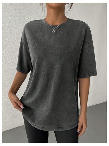 Women's Butterfly Graphic Oversized Tee Shirt Vintage Cut Out Half Sleeve Crew Neck T-Shirt Going Out Tops2