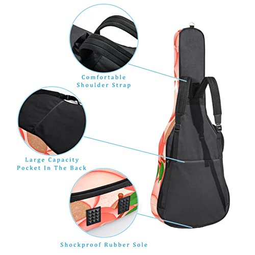 Housse imperméable pour guitare acoustique avec double bandoulière et poche Rose pêche, Multicolore 09, 42.9×16.9×4.7 in… - Les Beatles, Paul McCartney, John Lennon, RIngo Starr, George Harrison Housse imperméable pour guitare acoustique avec double bandoulière et poche Rose pêche, Multicolore 09, 42.9x16.9x4.7 in… – Image 4
