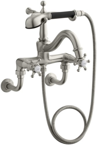 KOHLER K-110-3-BN Antique Bath Faucet, Vibrant Brushed Nickel KOHLER K-110-3-BN Antique Bath Faucet, Vibrant Brushed Nickel