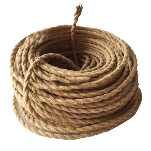Cable De Tela Eléctrica Cubierta: Alambre Eléctrico De Cubierta De Cuerda, Alambre Eléctrico Tejido Vintage para Lámparas LED, Cable De Iluminación Colgante Decorativa | Decoración del Hogar De La