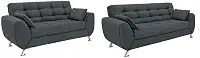 Conjunto de Sofá 2 e 3 Lugares Larissa I Suede Cinza