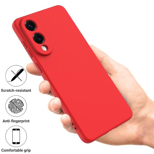 Image of Back Cover for Samsung Galaxy S25 Edge 5G | Full Camera Protection | Premium Liquid Silicon Case | Flexible Bumper Case for Samsung Galaxy S25 Edge 5G (Red)