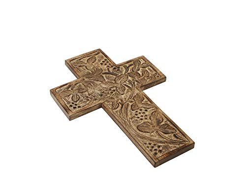 Storeindya UNKNOWN Cross Wall Hanging Wooden Decorative Religious Home Décor Accessories thumb #1