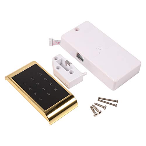 Serrure à code électronique tactile contre l'oubli de clés pour porte d'entrée dorée - 2