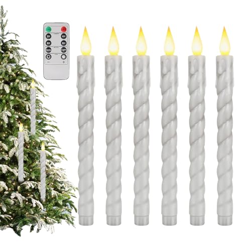 Velas cónicas parpadeantes seguras sin humo ni goteo para decoración de mesas y bodas al aire libre