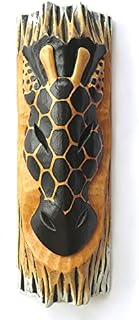 Hand Carved Wooden Giraffe Mask for Wall Hanging