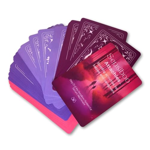 Image of Attachies Activity Cards for Babies 0-12 Months - Social Emotional Development, Bonding & Sensory Stimulation, Safe & Durable, Portable for Interactive Play