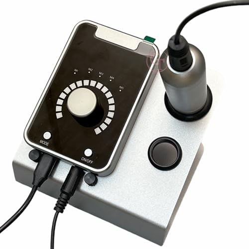 TgoBeauty Dispositivo digital de micropigmentación del cuero cabelludo, 5 modos, 1-18 velocidades, ajustable, potente máquina de tatuaje de maquillaje permanente SMP para trazos de cabello (gris)