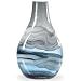 Torre & Tagus Andrea Swirl Glass Tall Bulb Vase-Blue