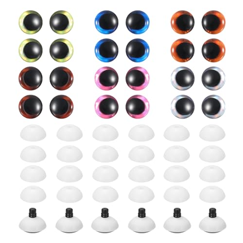 Yeux de sécurité pour poupées de 25mm : animez vos ateliers de tricot et créations d'Halloween