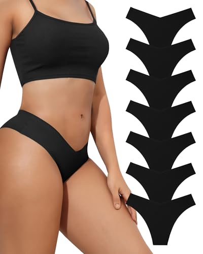 Image of LEVAO Seamless Underwear for Women No Show Cheeky Bikini Panties Stretch V Cut Panty S-XL (Regular & Plus Size)