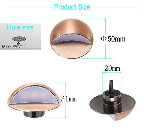 Fvtled Led Deck Lights Kit, Pack Of 20 Low Voltage Led Step Stair Lights Φ1.97 Outdoor Garden Yard Recessed Landscape Pathway Warm White Led Deck Lighting, Bronze #TOP1