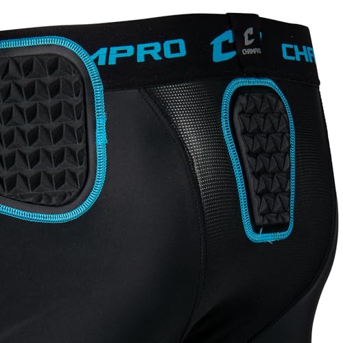 Ceinture à 5 coussinets enfant Champro taille M noir et bleu optique