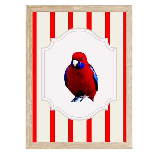 Image of Modern Scenery Bird Wall Art Frame | Pinterest Inspired Aesthetic Wall Decor | Bird Photo Frame | Ready to Hang Minimal Nature Frame for Living Room Bedroom & Office | (Design 5)