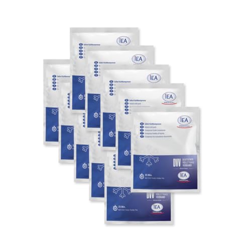 IEA Medical Sofort-Kälte-Kompresse (15,3 x 12,7 cm) 10 Stück | Einmal-Kühlpacks für Prellungen, Insektenstiche und andere Verletzungen | Einfach verwendbare Kühlpads | Vielseitig Einsetzbar Weiß