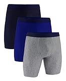 Under Armour Calzoncillos Tipo bóxer Performance Tech de Pierna Larga para Hombre, Entrepierna de 9 Pulgadas, Comodidad Durante Todo el día, Royal Solid - Paquete de 3, 4X-Large