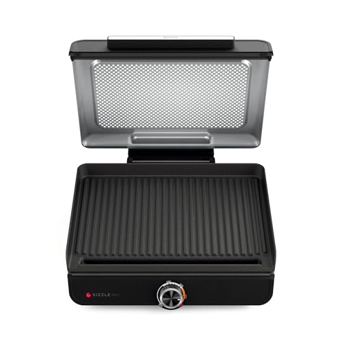 Ninja Sizzle Indoor Grill, GR100 – Nonstick Grill Plate, Compact