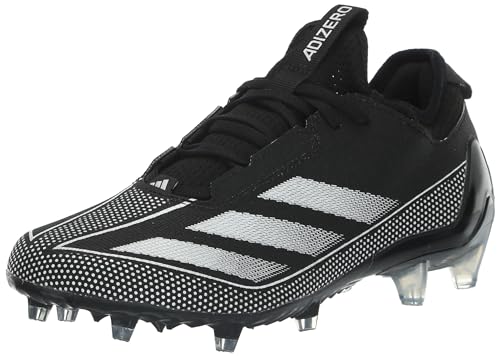 adidas Men's Adizero Scorch Football Shoe, Black/White/Black, 15