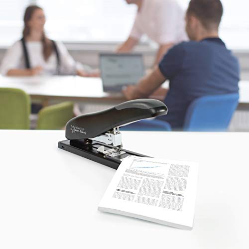 Rapesco HD-100 Stapler, Uses 923 Type 1/4"-1/2" and 26 Type 1/4"-5/16" Staples, 100-Sheet Capacity Black (1276)