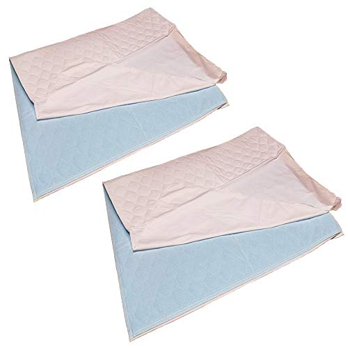 2er Pack wasserdichte waschbare saugfähige Inkontinenzauflage Matratzenauflage Inkontinenz Unterlage Nässeschutz, ca 75x90 cm Matratzenschutz-