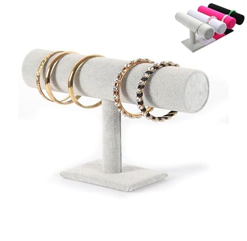 Generisch Armband Halter, Armband Organizer, Ausstellungsständer, Samt-Optik T-förmiger schmuckständer, verwendet für die Aufbewahrung von Schmuck Armbändern Armreifen uhrenhalter (Gray) Generisch Armband Halter, Armband Organizer, Ausstellungsständer, Samt-Optik T-förmiger schmuckständer, verwendet für die Aufbewahrung von Schmuck Armbändern Armreifen uhrenhalter (Gray)