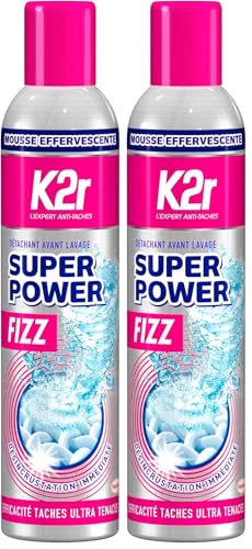 K2r Super Power Fizz Aérosol Détachant avant Lavage, Vert (Lot de 2)