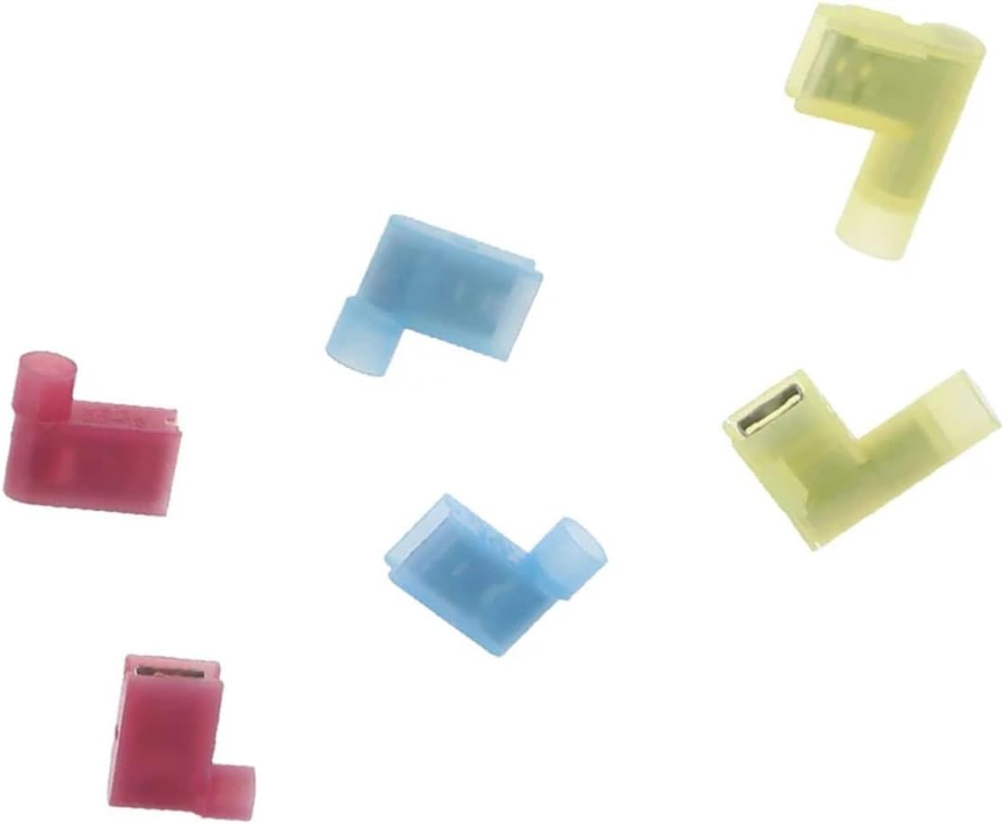 150Pcs Flag Insulated Terminal Set, 22-18 18-14 12-10 AWG with Assortment Storage Box Female Connector