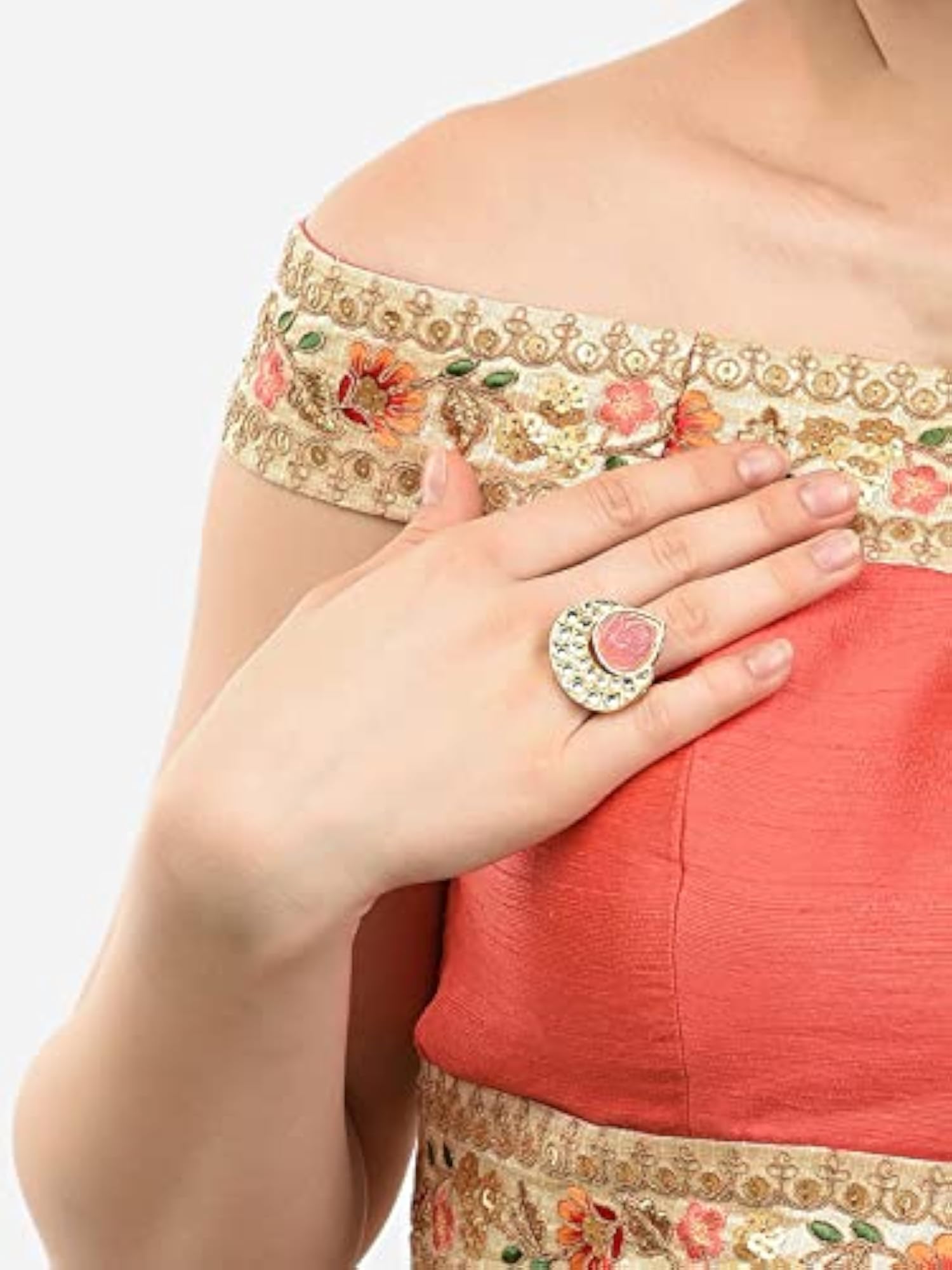 Ethnic Adjustable Finger Rings Set - ZPFK15396