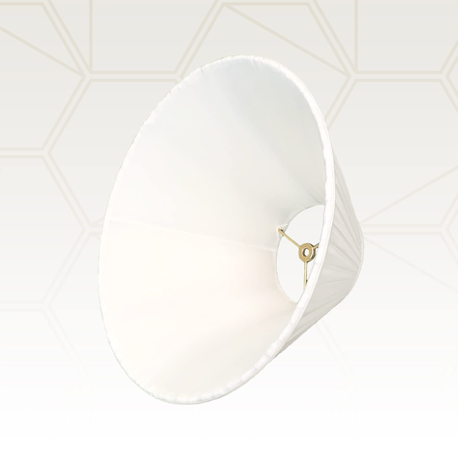 Royal Designs Coolie Empire - Pantalla básica plisada lateral, color blanco, 6 x 16 x 10 pulgadas, BS-727-16WH 4