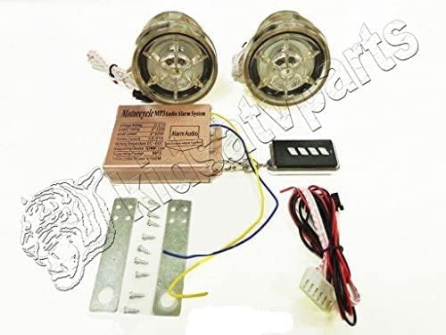 Kids ATV Parts 8542071291 Amplificador MP3 Radio FM Audio Sistema de altavoces estéreo con alarma antirrobo para motocicleta Scooter ATV 12V