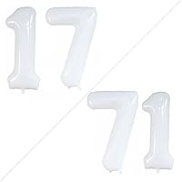 Vista 218 de GOER Globos con el número 80 para decoraciones de fiesta de cumpleaños número 80, globos de helio de aluminio jumbo de 42 pulgadas para 80 Oro rosa