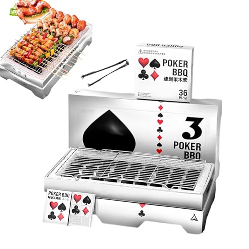 Parrilla de Camping para Barbacoa - Fogón De Cocina Para Barbacoa Exterior - Parrilla de Mesa para - Para al aire libre, playa, jardín, patio, viajes, acampada, reuniones familiares y de amigos