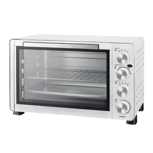 INFINITON HSM-A30B – Horno sobremesa, Blanco, 30L, 1500W, Convección, Doble acristalamiento, Luz interior, Temporizador 60 min.