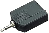 Pro Signal PSG01939 Adapter, 2x 6,35 mm Buchse auf 3,5 mm Stecker