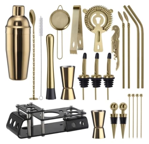 Set Coctelera Bartender 24 Piezas Acero Inoxidable 750ml miniatura 4