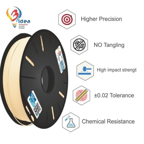 Image of 3Idea Premium PLA+ Natural 3D Printer Filament 1.75mm Dimensional Accuracy + /- 0.03mm Net Weight- 1 KG