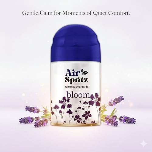 Image of Air Spritz 225ml Freshmatic Automatic Air Freshener Refill (GREEN APPLE | LAVENDER | SANDALWOOD | JASMINE - Pack of 4) | Automatic Room Freshener, Bathroom Freshener and Room Spray