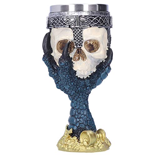 Skeletal Wine Goblet,Stainless Steel Skull Mug,Skull Sacrifice Viking Wine Chalice Cup,Macabre Water Cup Resin Beer Whiskey Wine Mug Home Halloween Bar Party Decoration