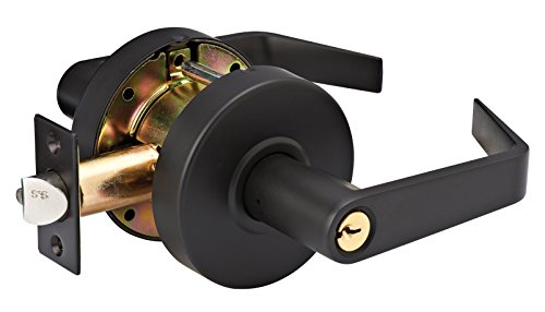 Master Lock SLCHSR10B Heavy Duty Lever Style, Grade 2 Commercial Storeroom Door Lock with Bump Stop, Oil Rubbed Bronze Finish