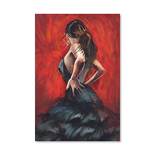 Affiches et gravures mur art photos KEBIA femme en noir danse toile art prints