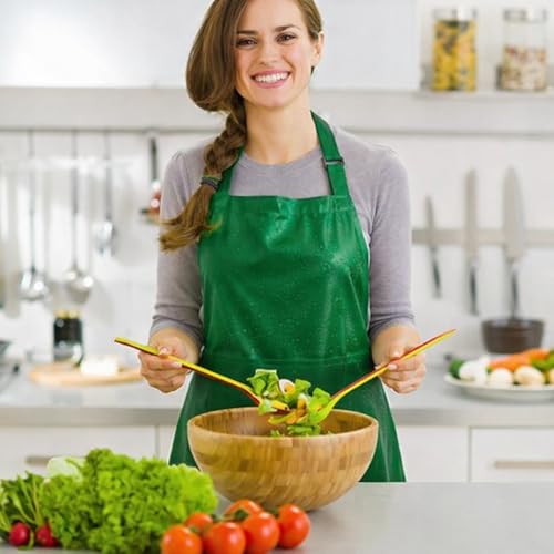 Image of Waterproof Printed Kitchen Apron for Women & Men, Adjustable Neck Cooking Apron with Front Pocket, Oil & Stain Resistant Apron for Cooking, Baking & Kitchen Use