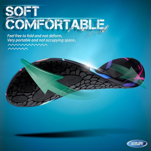 Image of SIMARI Water Shoes for Women Men Swim Aqua Socks Beach Pool Essentials Barefoot Surf River Boat Kayak Sea Yoga Sand Exercise Sport Accessories Breathable Quick-Dry Adult Youth Kid Size SWS001