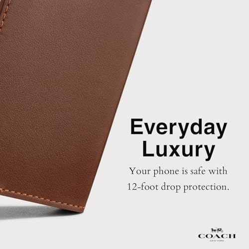 Coach Signature Leather Wallet Folio iPhone 16 Case - Designer Phone Case - Hazelnut - image 3