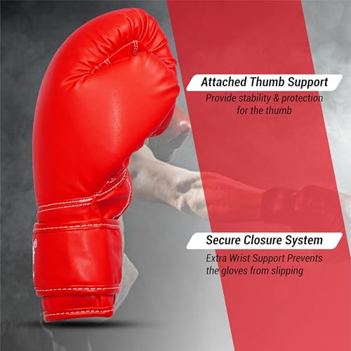 Image of Boxing Gloves - Training Gloves with Hook and Loop Velcro Closure for Long-Lasting Strength and Durability