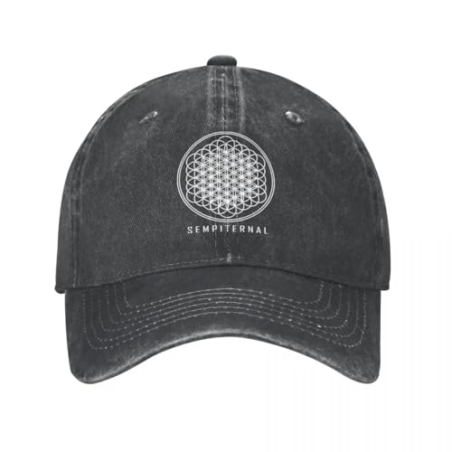 Casquette de baseball BMTH rock album sempiternal unisexe denim retro dad hat